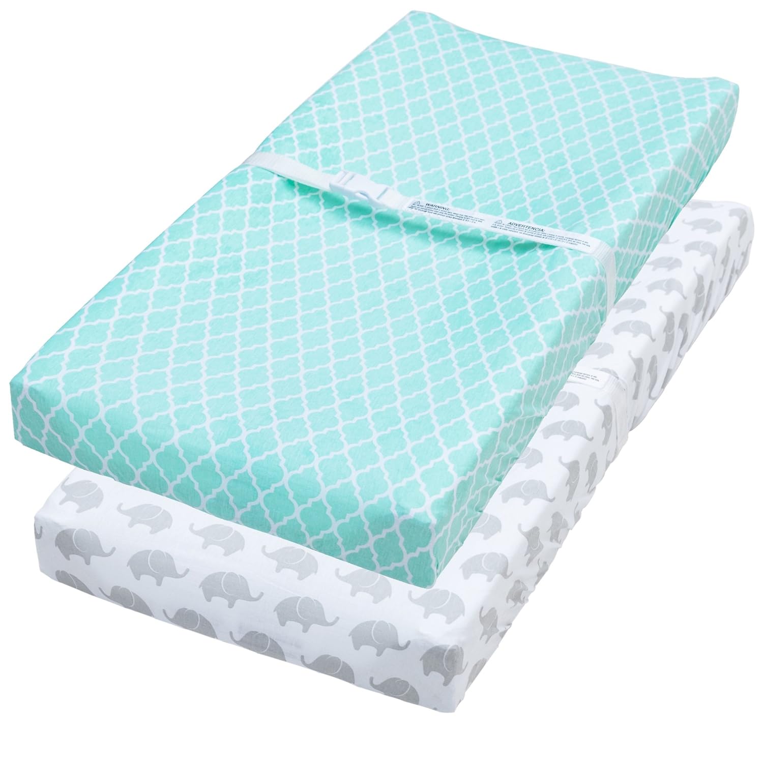 mint green changing pad cover