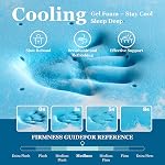 BedStory Memory Foam Mattress Topper Queen, 3 Inch Cooling Gel Foam Double Bed Topper for Pressure Relief, Ventilated Design Bed Topper in a Box, CertiPUR-US Certified, Medium Firm, Queen Size