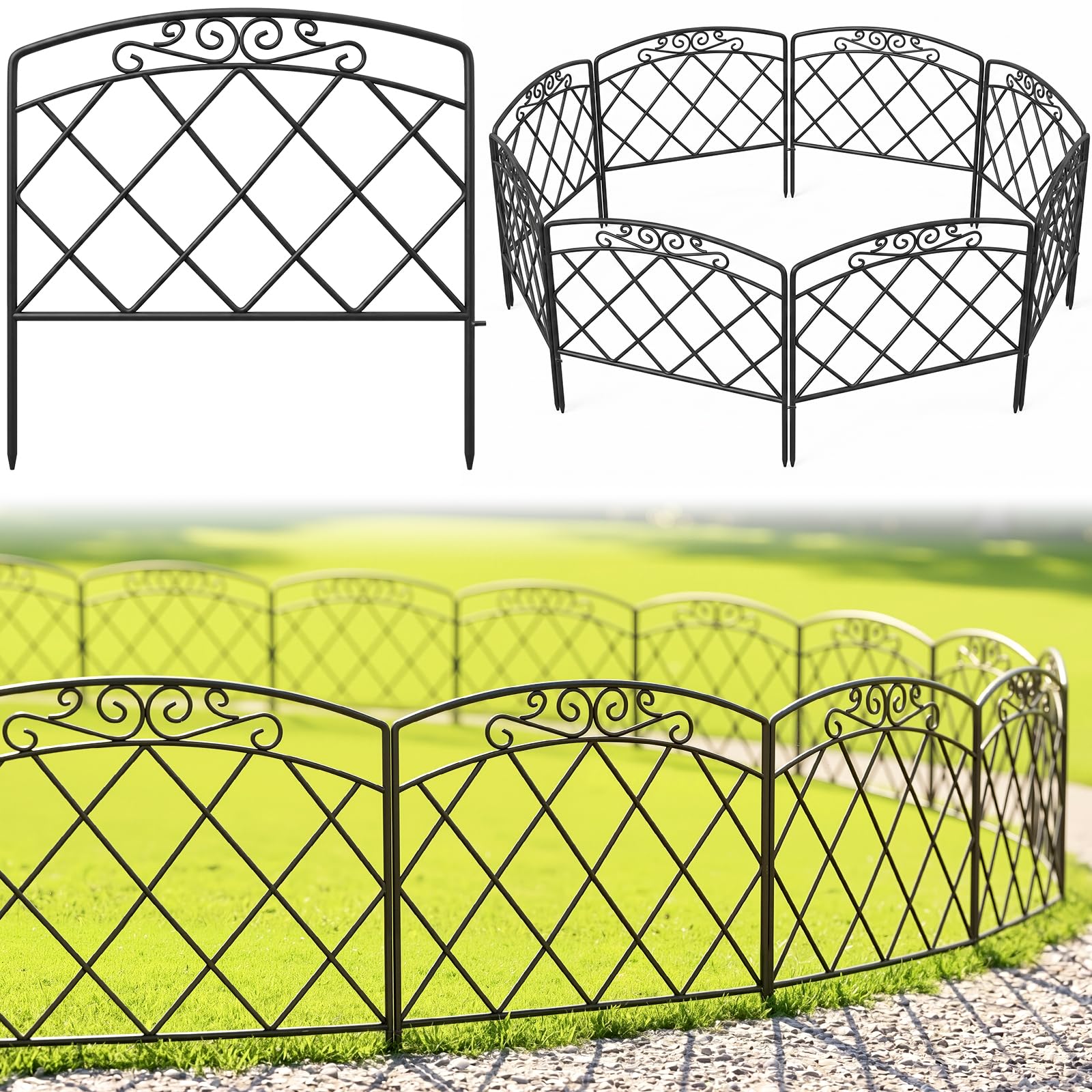 Thealyn 24' H x 10ft Garden Fence