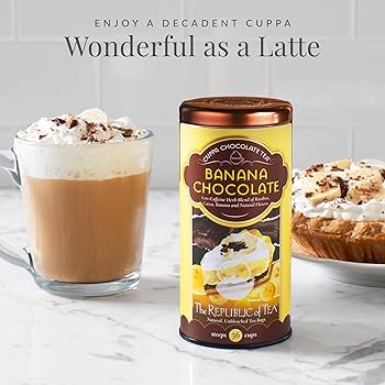Amazon.com : The Republic of Tea – Banana Cuppa Chocolate Tea Bags