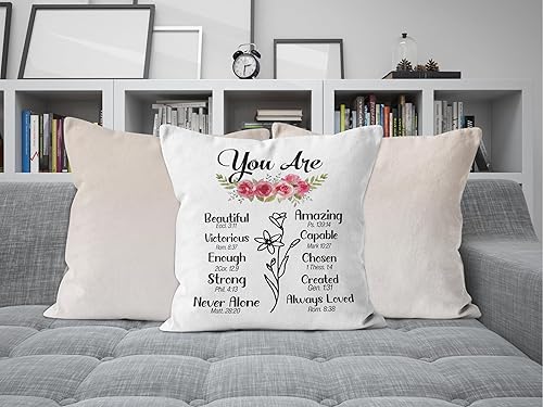 Miniatura 2 de Regalos cristianos para mujeres, fundas de almohada de decoración cristiana de 18 x 18 pulgadas, regalos cristianos para mujeres, fundas de almohada