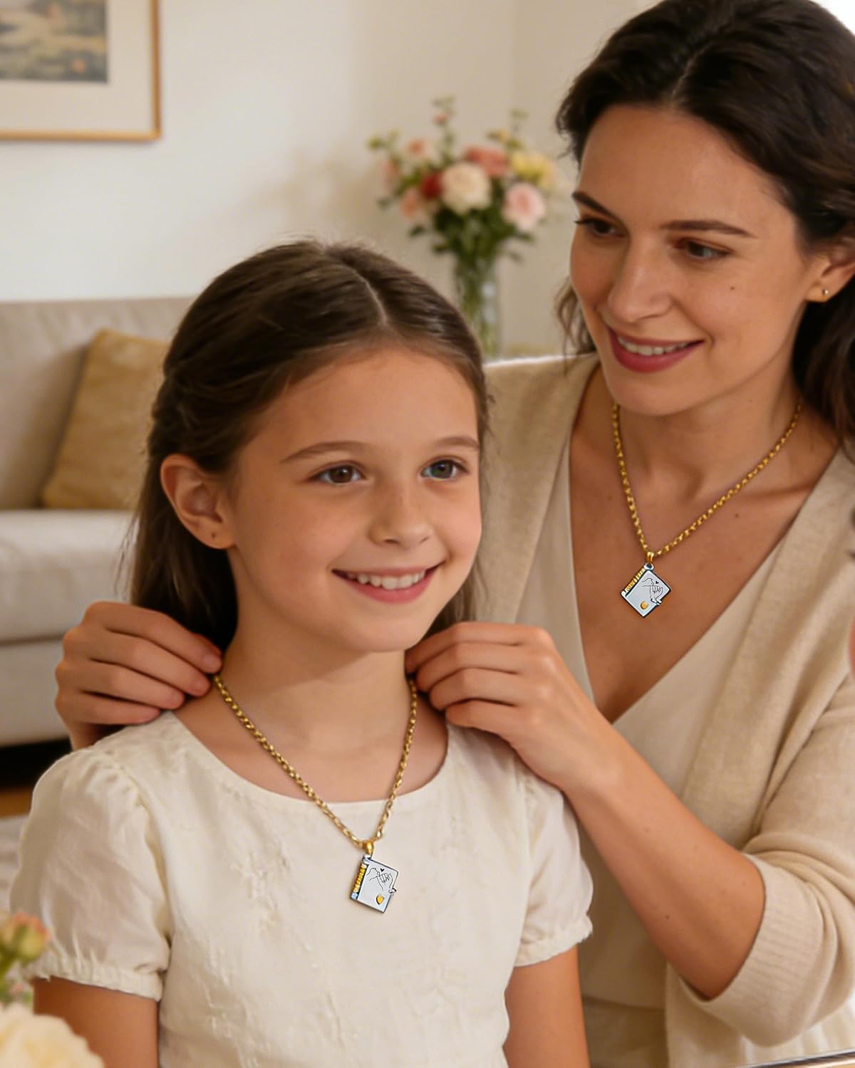 37JEWELRY 37Necklace To My Daughter Book Necklace from Mom Dad, Birthday Gifts for Daughters, Pendant Jewelry for Women - Image 3