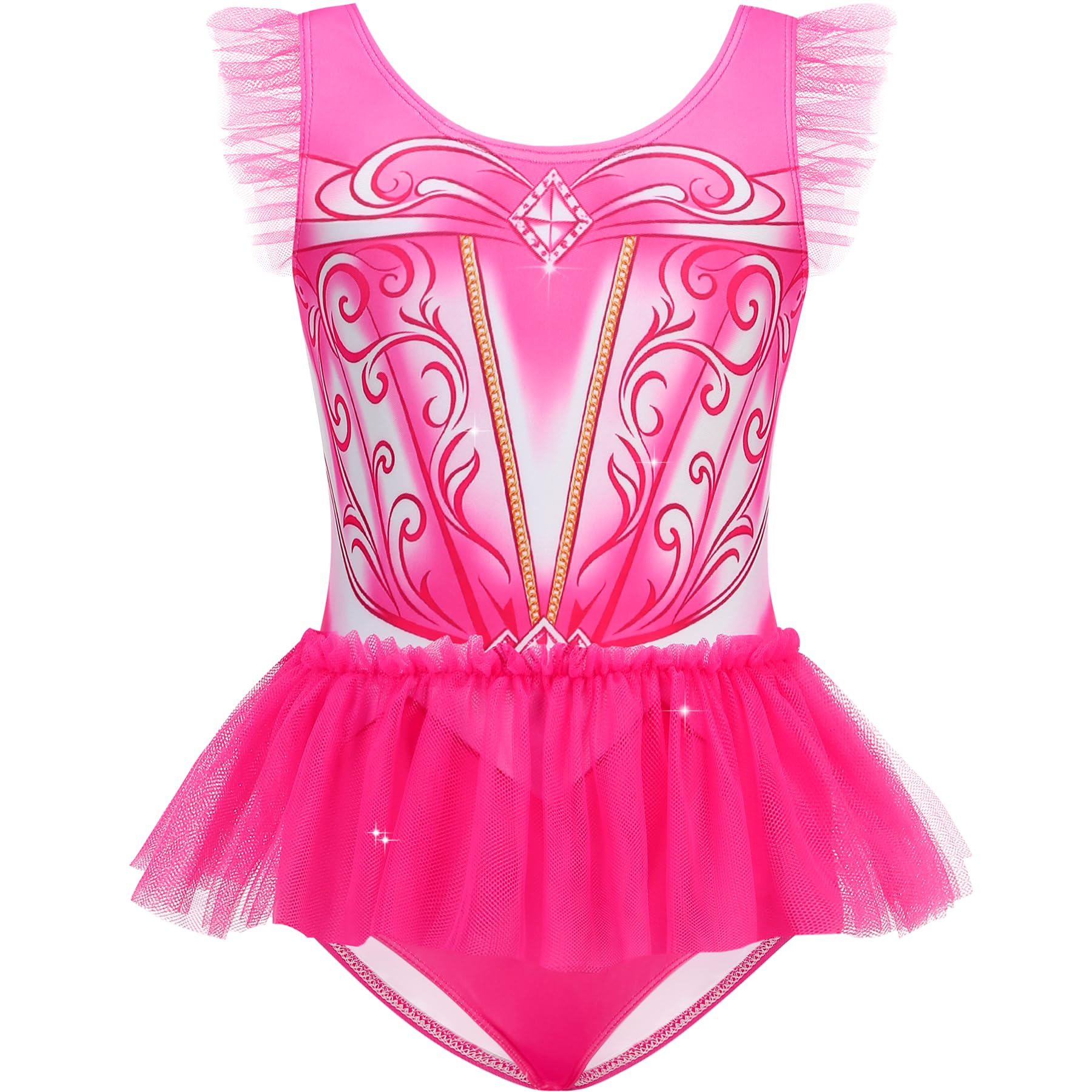 Girls One Piece Swimsuit Cute Princess Bathing Suits Beach Swimwears