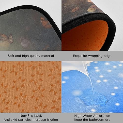 Miniatura 6 de ZENWAWA Fantasy Deer Painting Kitchen Mat 2 Pcs Set, Low Pile Kitchen Rugs Cushioned Water Absorbent Washable Floor Mats for Kitchen Sink Laundry