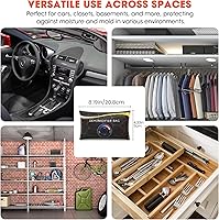 Vista 3 de 2 x 400g (1.8 lbs) Rechargeable Moisture Absorbers,Car Dehumidifier Bag,Microwave Fast Reactivated Large Desiccant Packs for Storage,Silica Gel