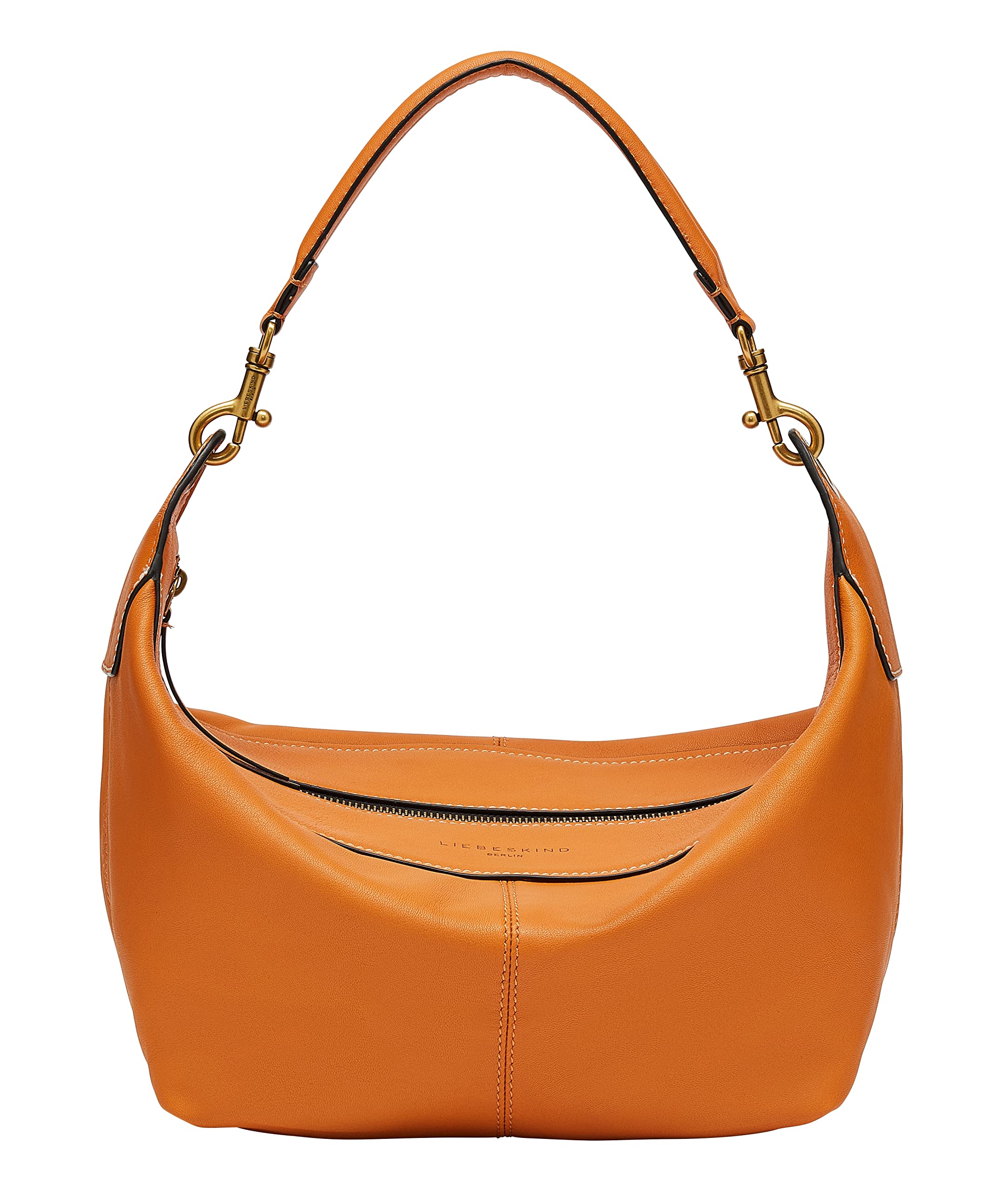 Sac Hobo Femme Liebeskind Berlin - Modèle S - Cuir - Coloris Citrouille-2375