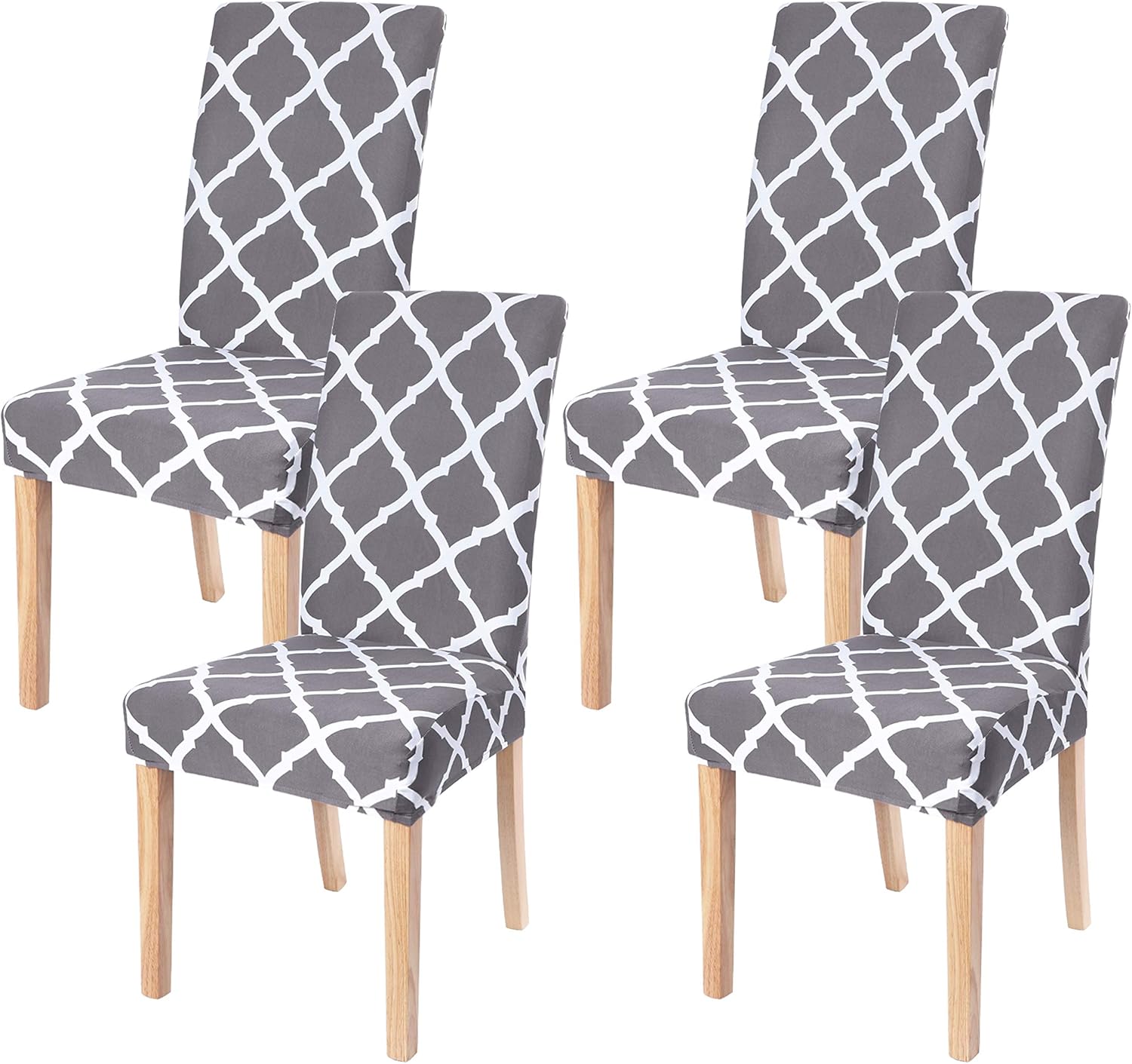 Dining Room Chair Covers Slipcovers Set of 4, SearchI Spandex Fabric Fit Stretch