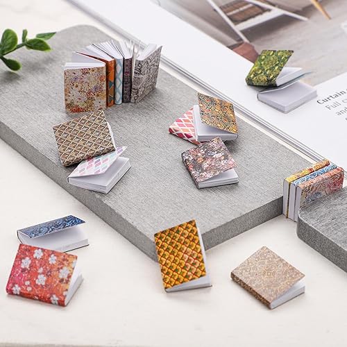 Miniatura 5 de 20 libros en miniatura para casa de muñecas a escala 112, mini libros para casa de muñecas, accesorios surtidos para casa de muñecas, suministros de
