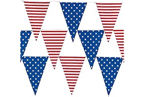 100 Ft. Patriotic USA Stars & Stripes Pennant Banner