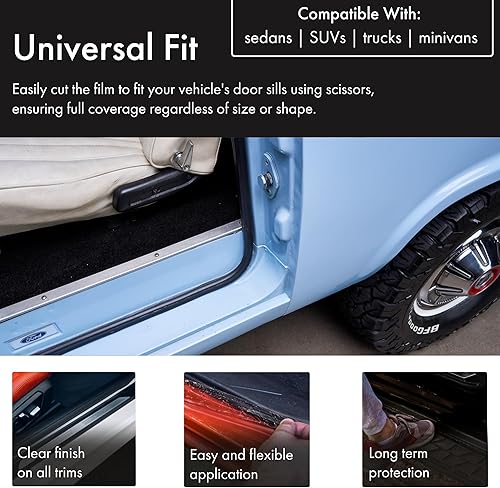 Miniatura 6 de Xpel juego de films protectores transparentes para guardabarros universal (60 x 2,75 pulgadas)