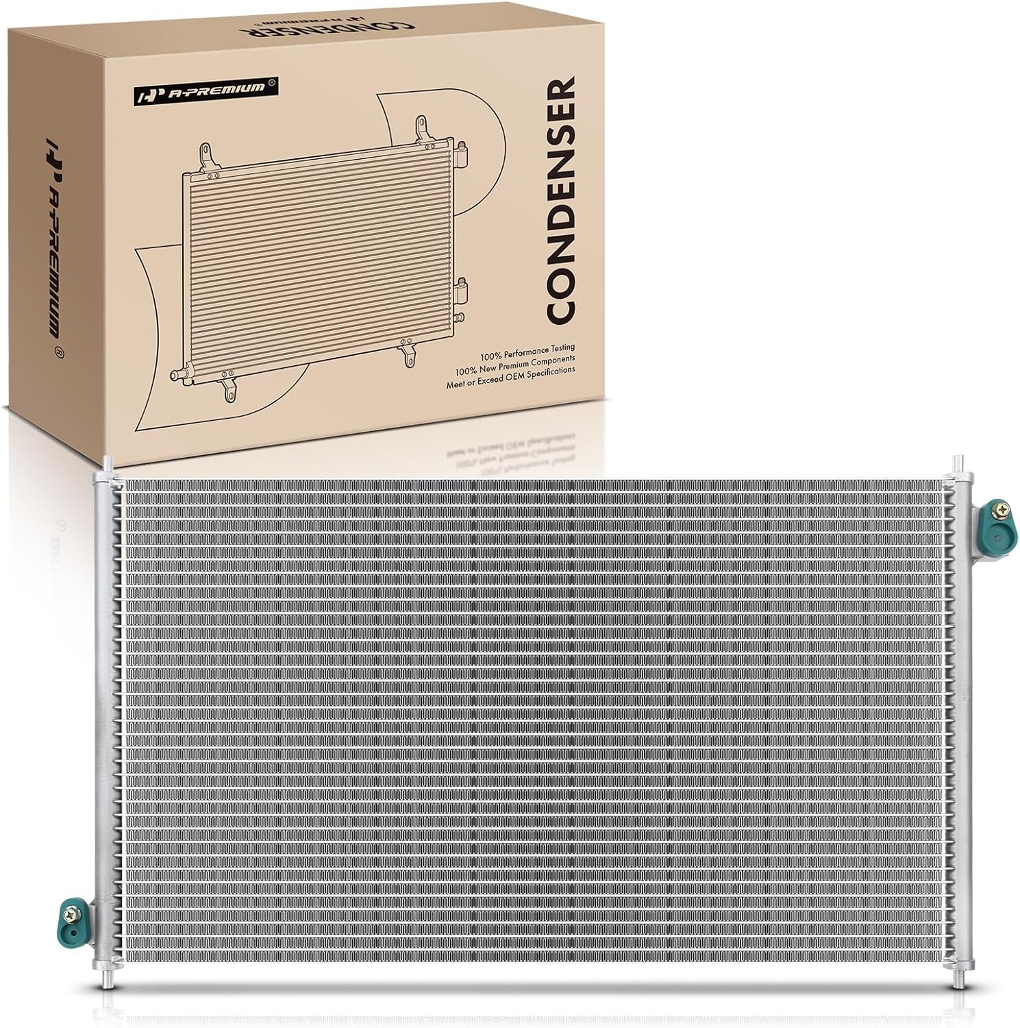A-Premium Air Conditioning A/C Condenser Compatible with Honda Accord 1998-2002 L4 2.3L, Replace# 80100S84A00, 80100S84A10