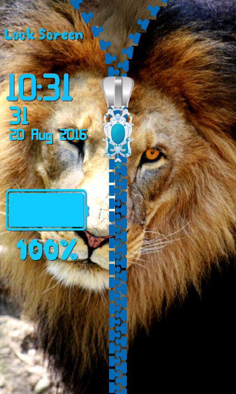 ライオンジッパーロック画面-Amazonアプリストアのアプリ