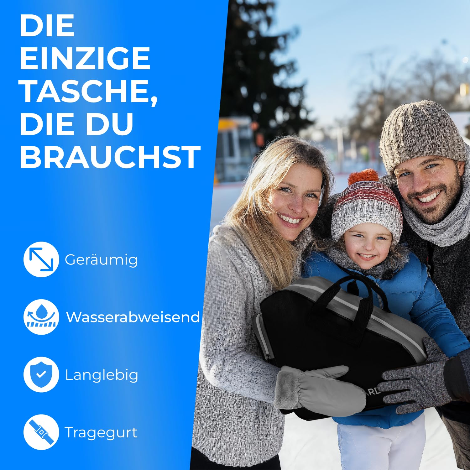 STYNGARD Schlittschuhtasche Damen & Herren Schlittschuhe Tasche - Inlinertasche für Eislaufschuhe und Inlineskates Tasche aus robustem Material - Modell Montreal