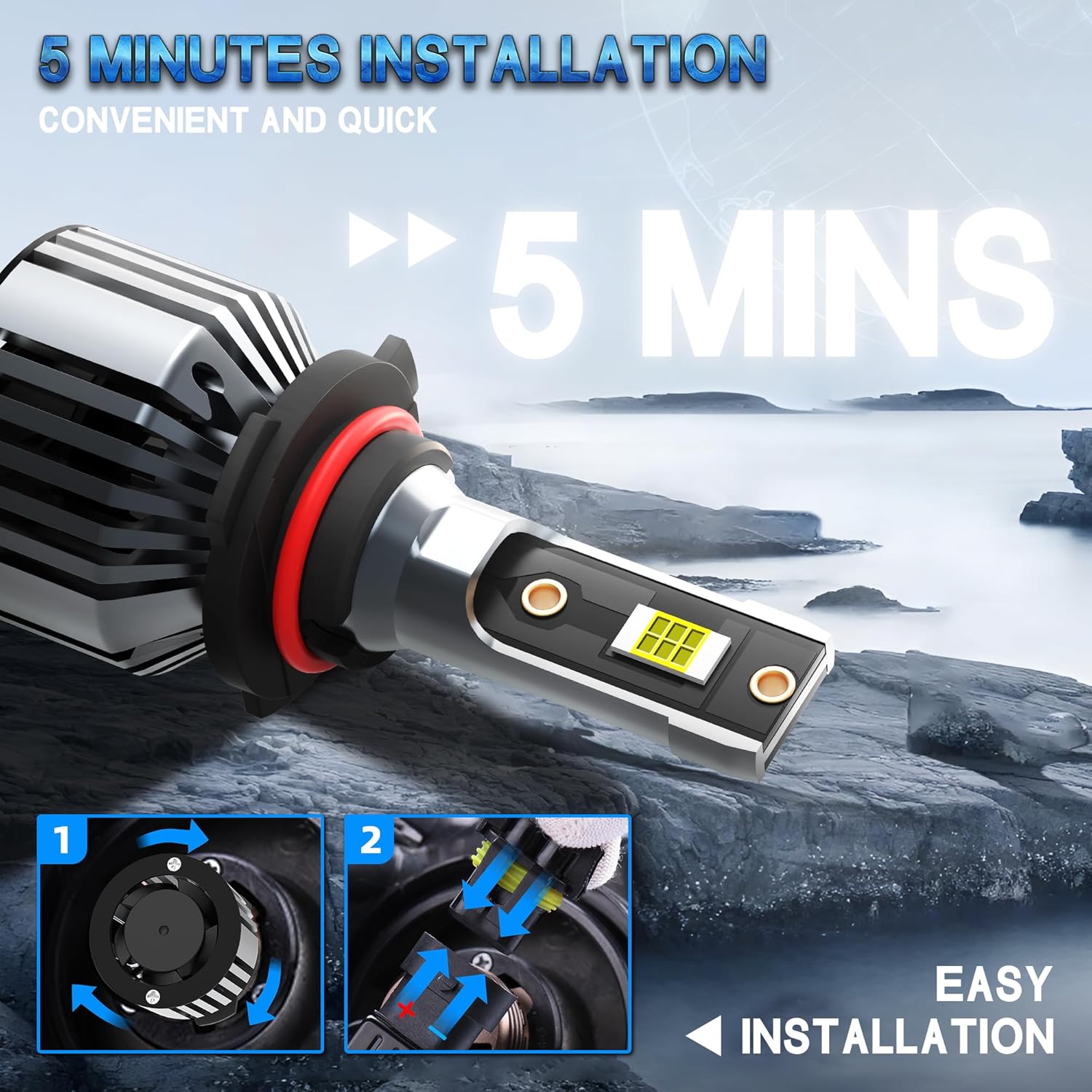 compatible with Can Am Defender 2016-2023 Headlight Bulbs Bright Light Front Bulb Kit, High Low Beam H11/H9/H8,6000K For Can-Am UTV Halogen Replacement, 4PCS