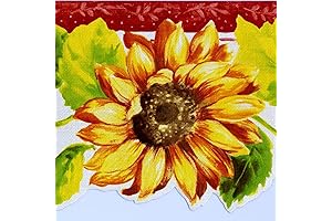 CONCORD WALLCOVERINGS™ Floral Die Cut Edge Wallpaper Border with Sunflowers and Leaves in Vibrant Hues
