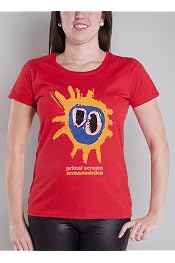 T-shirt Vintage Primal Scream Screamadelica Années 90 - Rouge - Taille XL USA