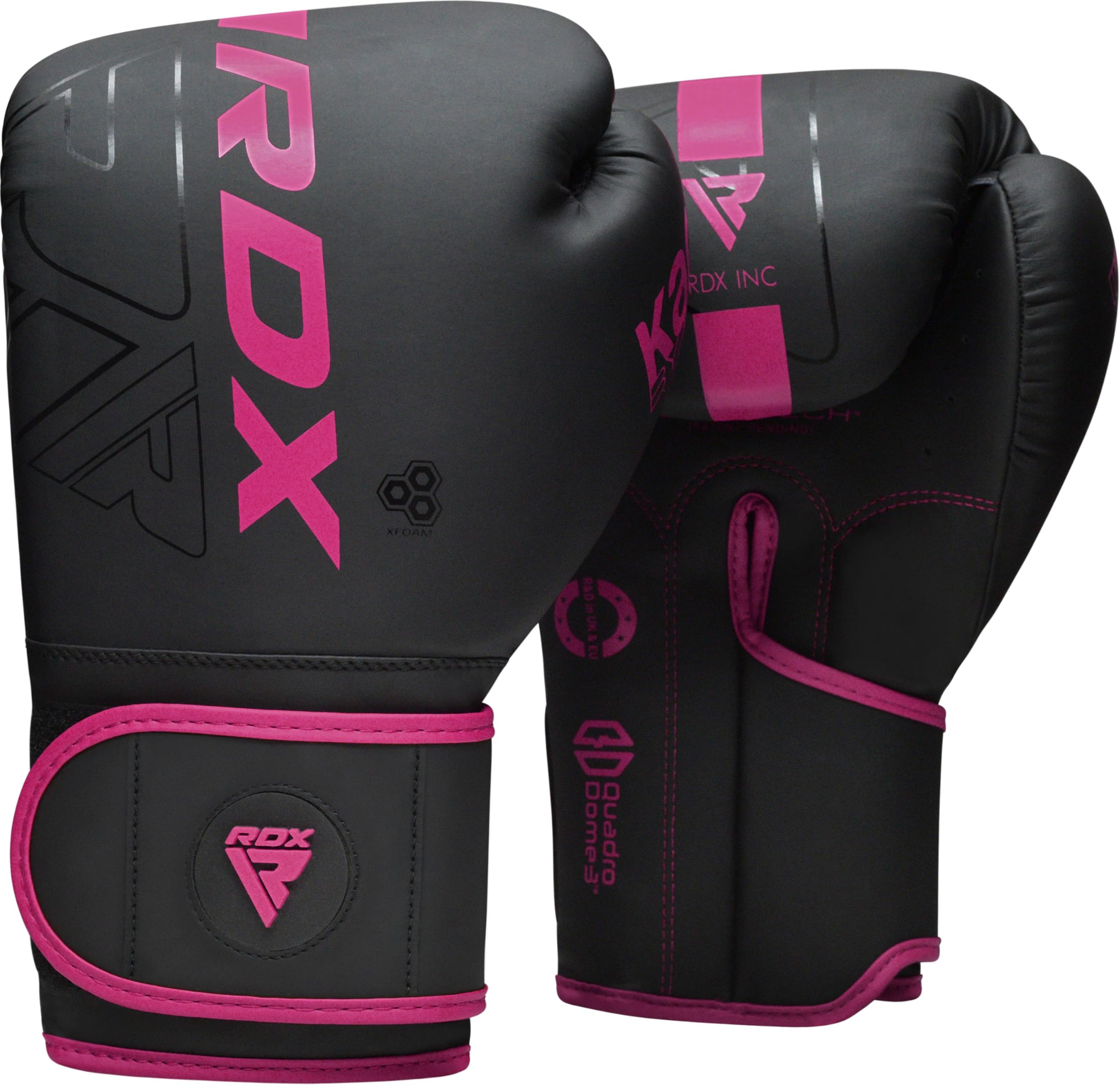 RDX Boxing Gloves, Pro Training Sparring, Maya Hide Leather, Muay Thai MMA Kickboxing, Men Women Adult Kids, Heavy Punching Bag Mitts Pads Workout, Ventilated Palm Multi Layered 4 6 8 10 12 14 16 18Oz
