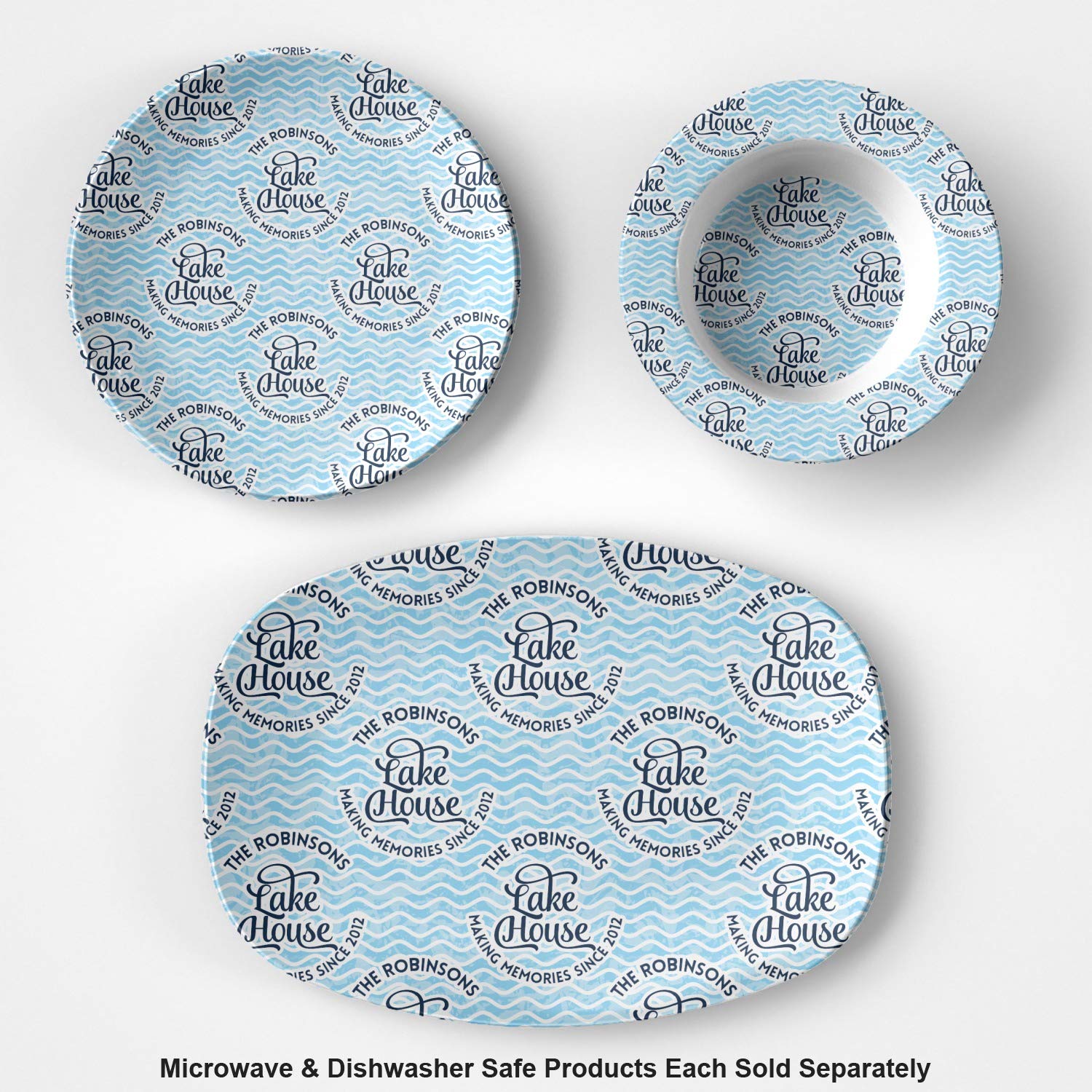 Personalized Lake House #2 Plastic Bowl - Microwave Safe - Composite Polymer