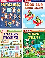 Highlights My First Puzzle Fun 2024: 4-Book Set for Kids Ages 3-6 - Mazes, Matching, Spot Differences & Bonus Activity Book