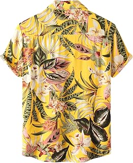 JISUXIAB Tall T Shirts for Men Men's Spring Fashion Top Shirt Printed Turndown Collar Top Casual Button Short-Sleeved Special Shirts Blouse Crop Top Long Sleeved