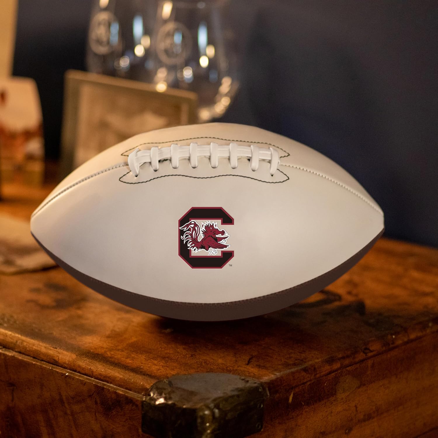 Logo Brands NCAA South Carolina Fighting Gamecocks Autograph Football, Official Size, Brown