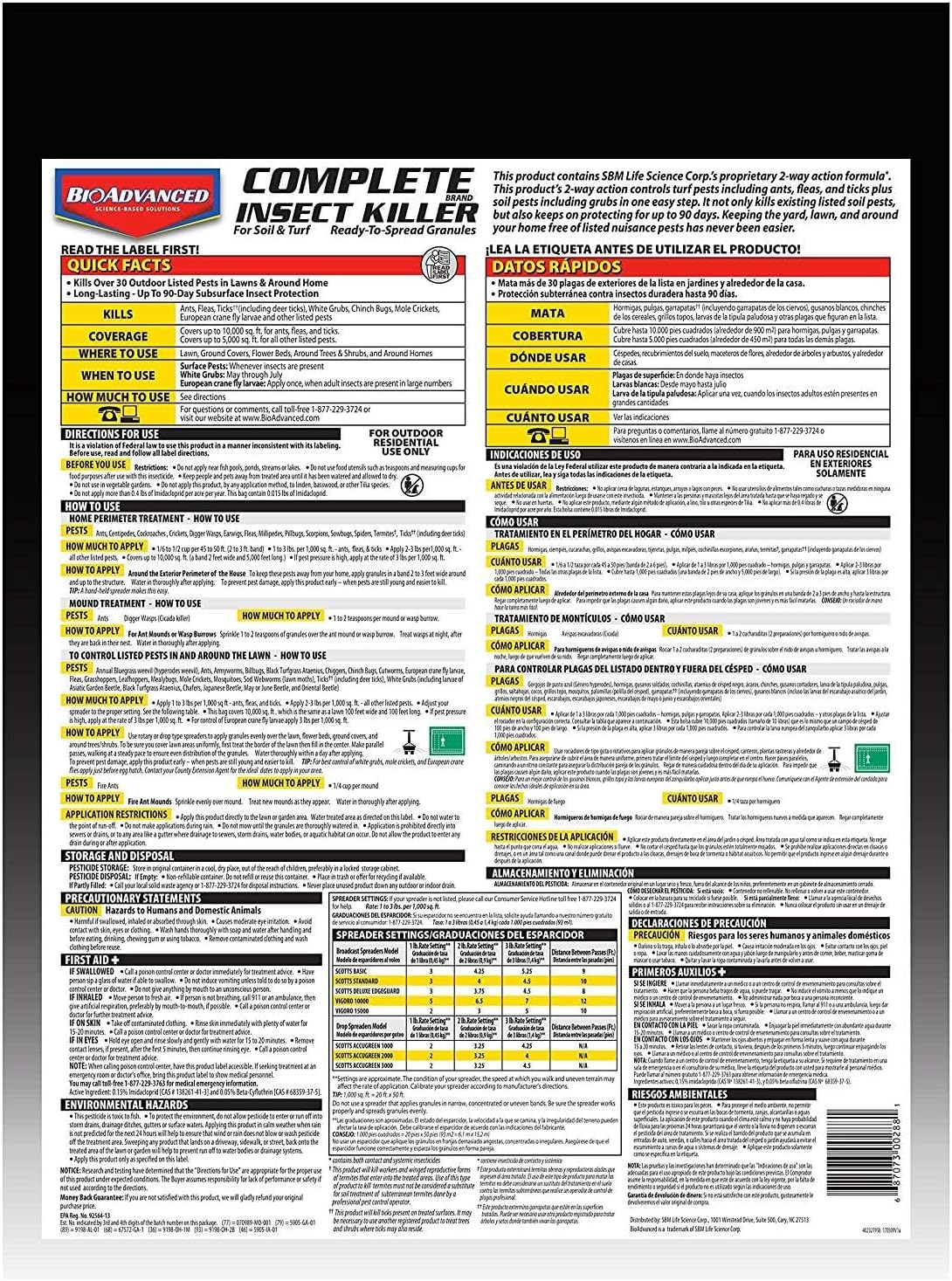 Bayer Crop #700288A 10LB Insect Killer/Lawn