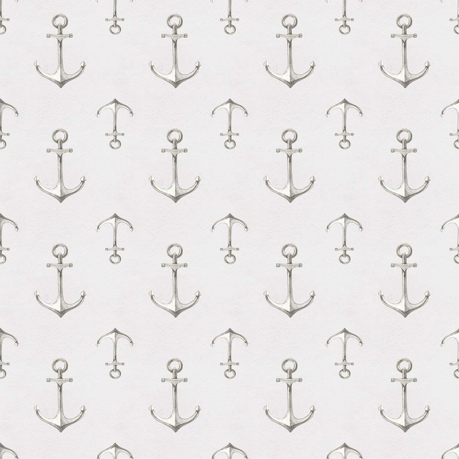 Walls By Me Peel and Stick Grey Illustration Nautical Removable Wallpaper 8599-2ft x 4ft (61x122cm)