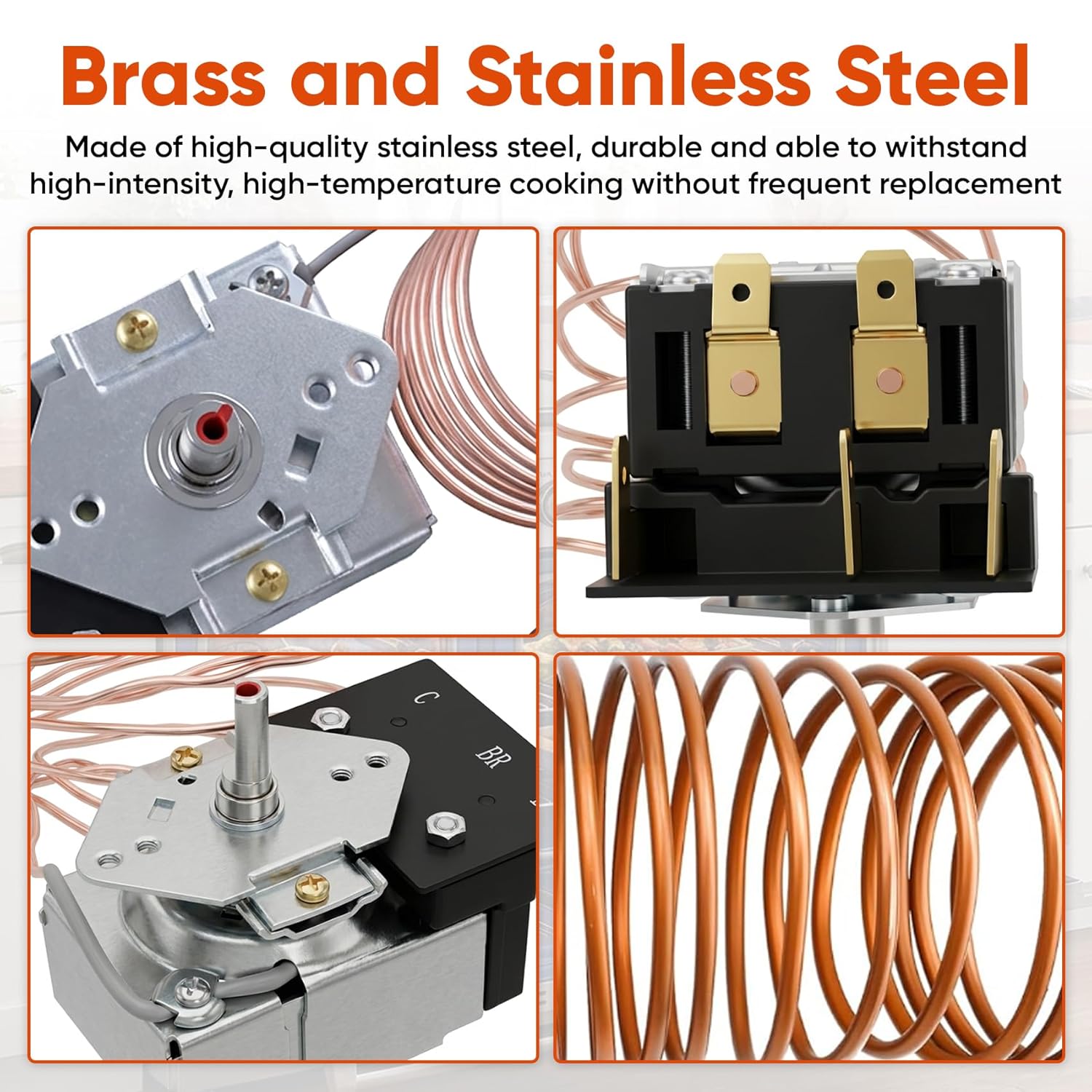 KKTB-18-48 Range/Oven Thermostat - 5A 120 VAC 150-599°F, kktb-18-48 Oven Thermostat is Suitable for Awoco 30-inch/36-inch Gas ranges and Other Gas stoves