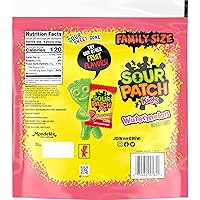 Vista 3 de SOUR PATCH KIDS Caramelo suave y masticable de sandía, tamaño familiar, caramelo a granel, 1.8 libras