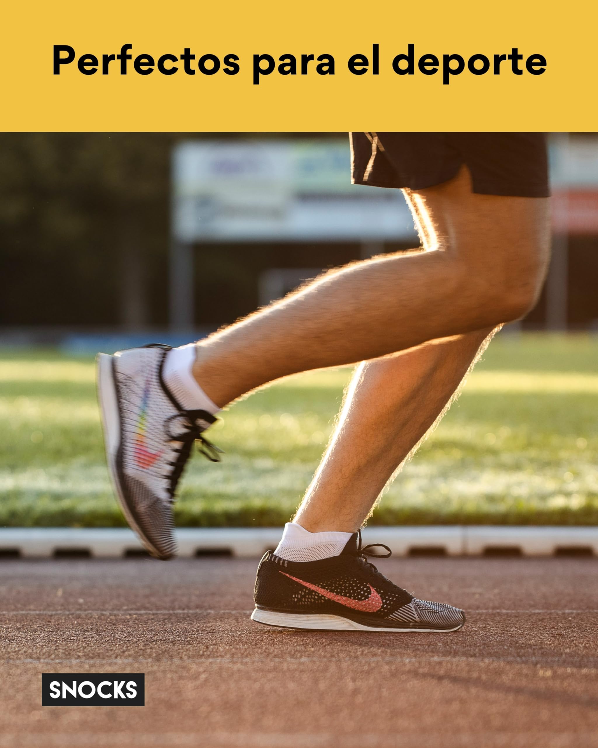 Snocks 4 Pares de Calcetines Running Cortos Hombre y Mujer de Algodón Orgánico - Calcetines Deporte Mujer Hombre Talla 35-50 Calcetines Antiampollas y Antideslizantes Padel, Crossfit, Baloncesto