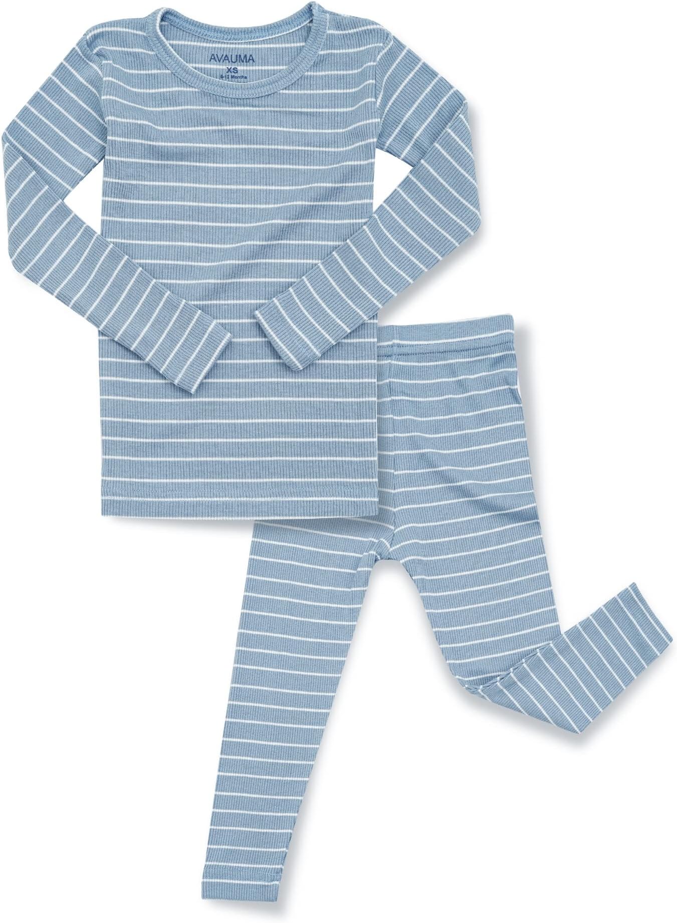 AVAUMAStripe Pattern Baby Boys Girls Pajama Set Kids Toddler Snug fit Ribbed Sleepwear pjs for Daily Life Style