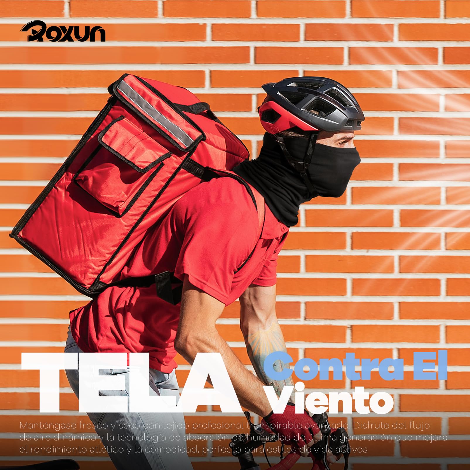 ROXUN 4 Piezas Braga de Cuello, Bandana Transpirable Refrescante Protección UV, Bufanda Multifuncional para Hombre y Mujer, Ideal para Moto y Verano