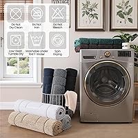 Vista 9 de DEXI - Alfombra de baño antideslizante, absorbente, de alta calidad, lavable a máquina, cómoda alfombra para cuarto de baño