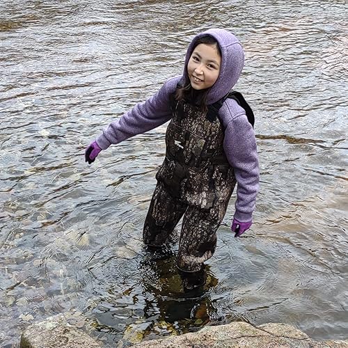 Miniatura 6 de 8 Fans Vadeadores de pecho para niños con botas, neopreno impermeable para jóvenes, aislados, vadeadores de caza y pesca para niños pequeños