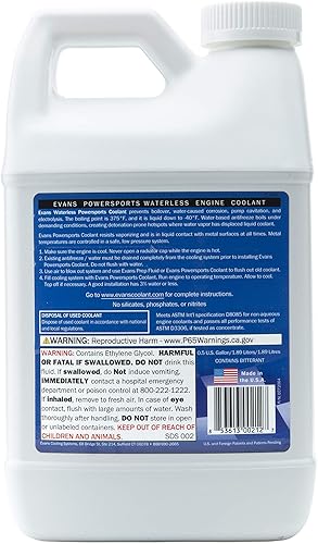 Miniatura 8 de EVANS Refrigerante EC72064 Powersports Refrigerante de motor sin agua, 12 galón