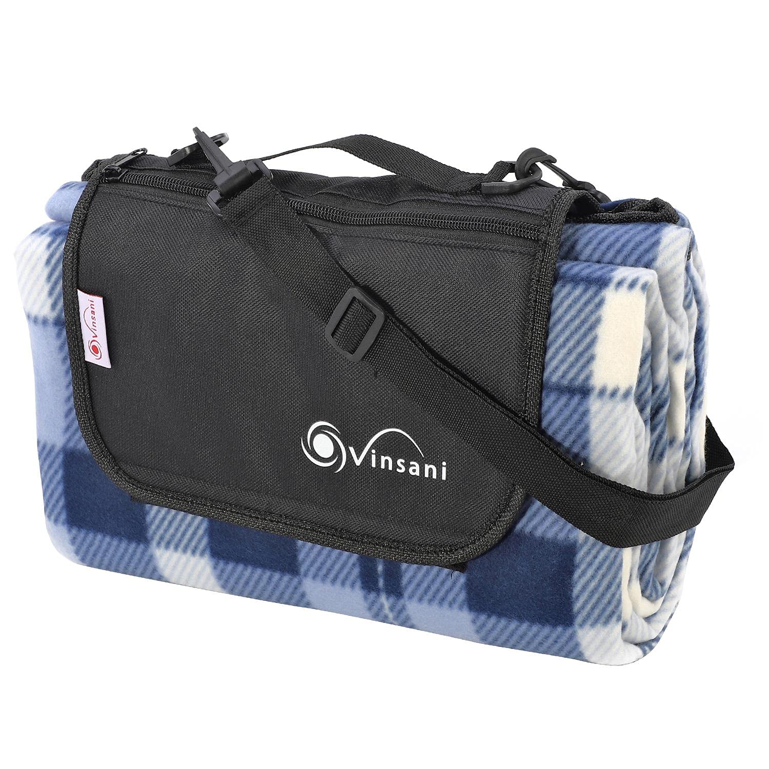 Vinsani Foldable Picnic Blanket 220 x 200 cm - Anti-Slip, Durable Waterproof & Sand Proof Outdoor Rug Mat for Camping, Beach, Hiking, Park & Garden, Easy to Carry, Machine Washable | Checkered — view 15