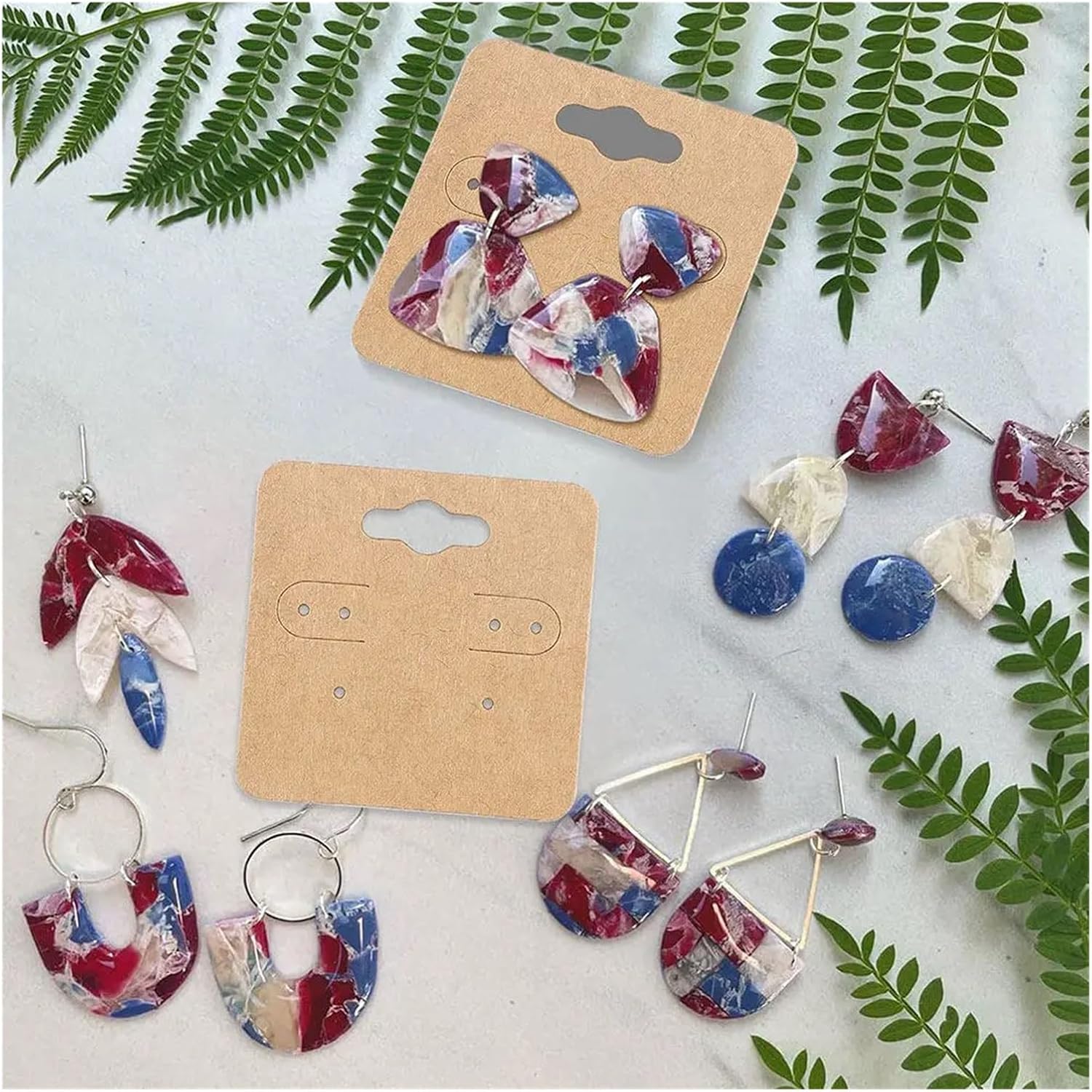 Earring Cards for Selling Jewelry 500Pcs Earring Display Cards Paper Holder Tags for Jewelry Retail Packaging