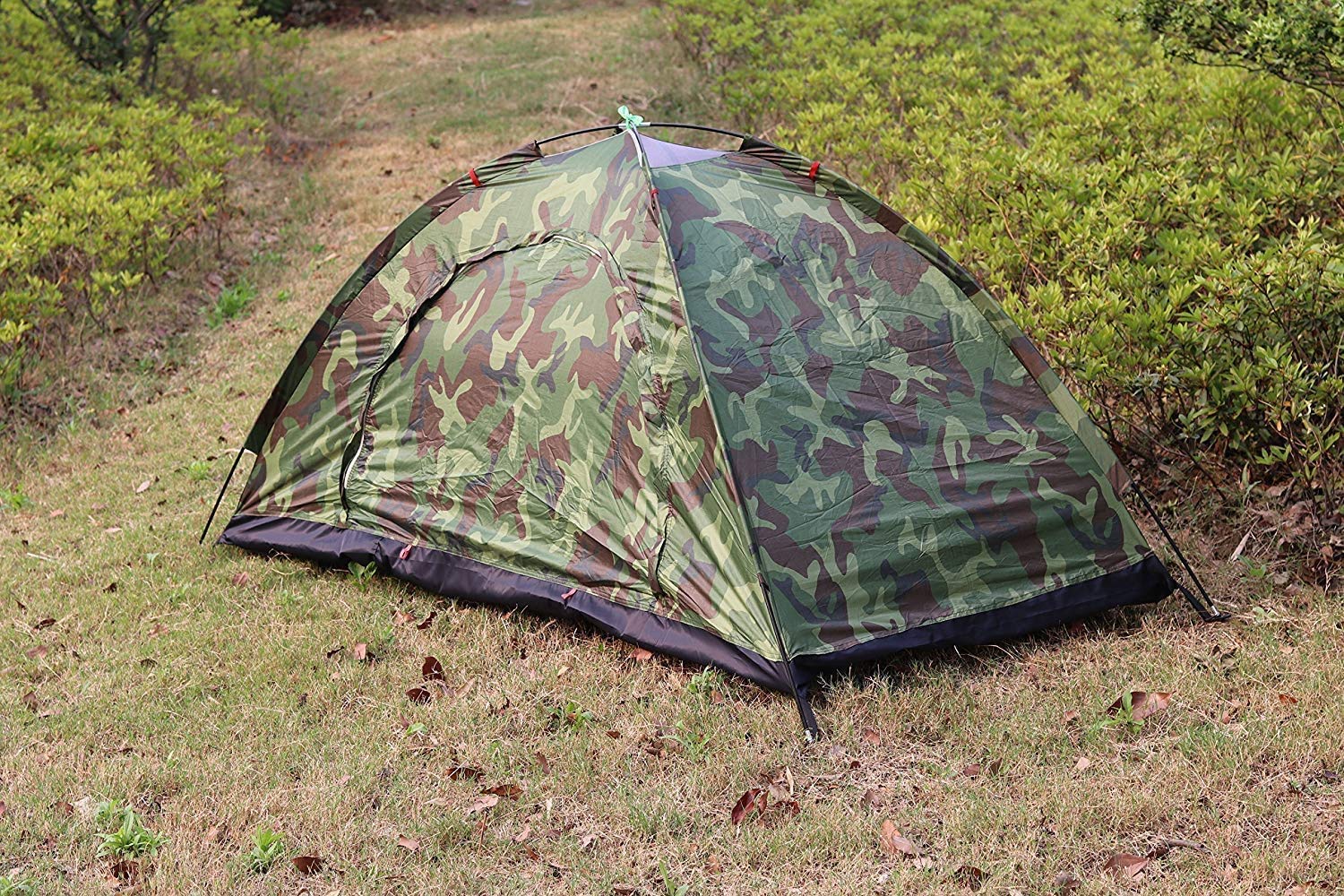 Campingzelt Leichtes Rucksackzelt Tarnmuster Outdoor-Ausrüstung für Camping, Wandern und Radtouren – Verbesserte Große Raumversion