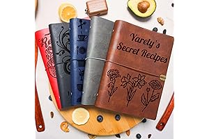 Auchic Custom Engraved Leather Recipe Binder