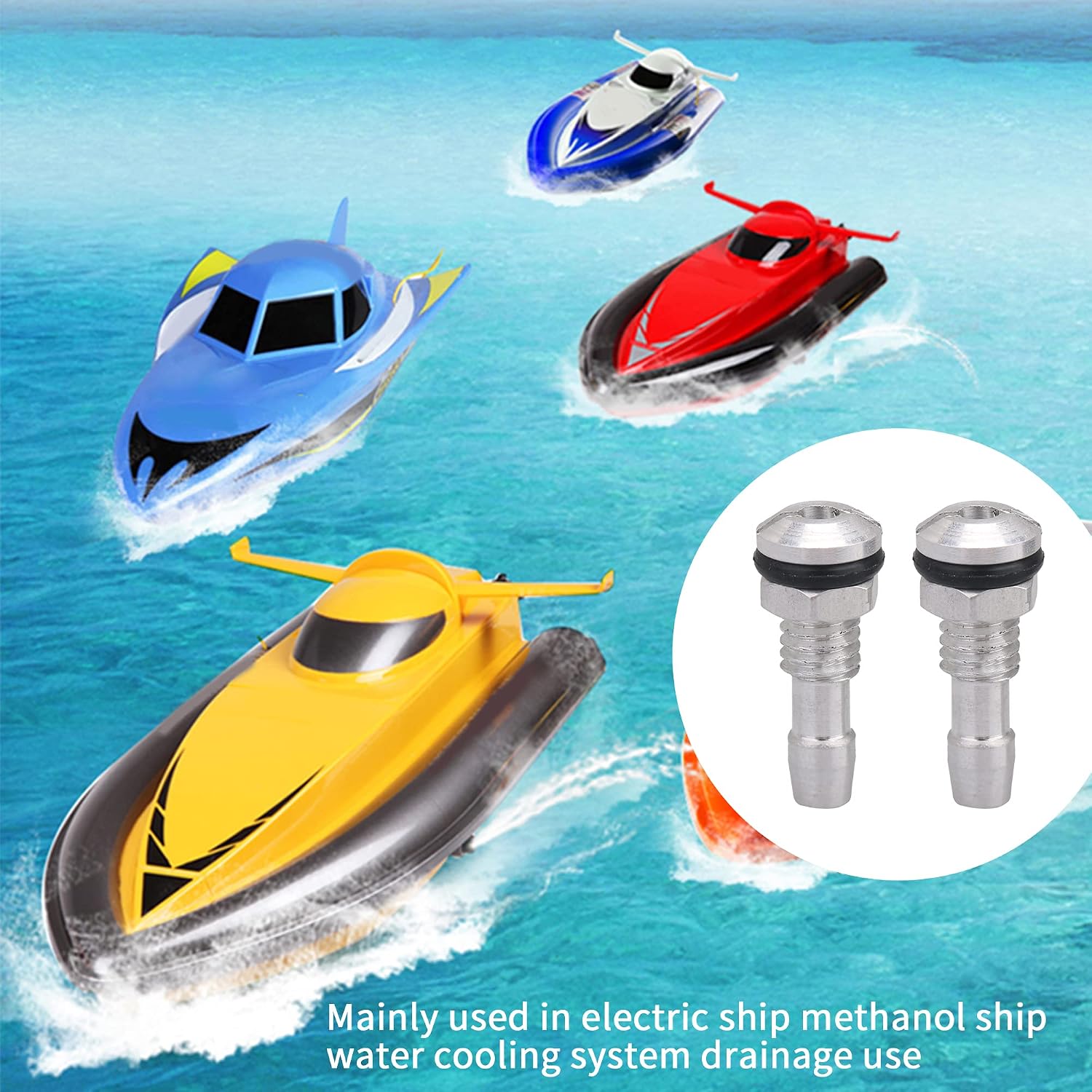 Mxfans 5pieces RC Electric Boat Water Cooling Tube 6mm Nipple M6 Outlet Nozzle Set