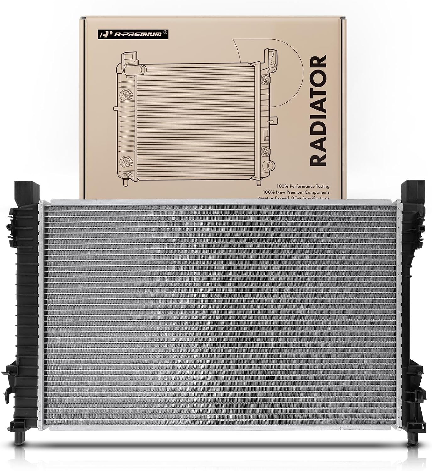 A-Premium Engine Coolant Radiator with Transmission Oil Cooler Compatible with Mercedes-Benz C230 C240 C280 C32 AMG C320 C350 SLK280 SLK350, Automatic Transmission, Replace# 2035000503