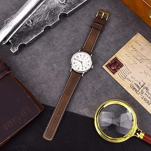 Miniatura 2 de Ritche - Correas de reloj de cuero de liberación rápida para regalo de Navidad, correas de reloj genuinas para hombres y mujeres, 0.7, 0.79, 0.83,