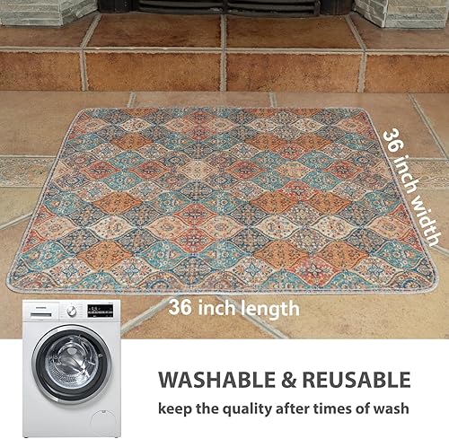 Miniatura 4 de nunubaby Almohadillas reutilizables para orina de perros, para jaulas y pisos, lavables, elegantes, antideslizantes y a prueba de fugas,