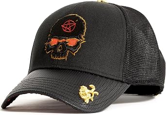 Red Monkey Designs Hell Raiser Black Limited Edition Unisex Trucker Snapback Hat Cap RM1438