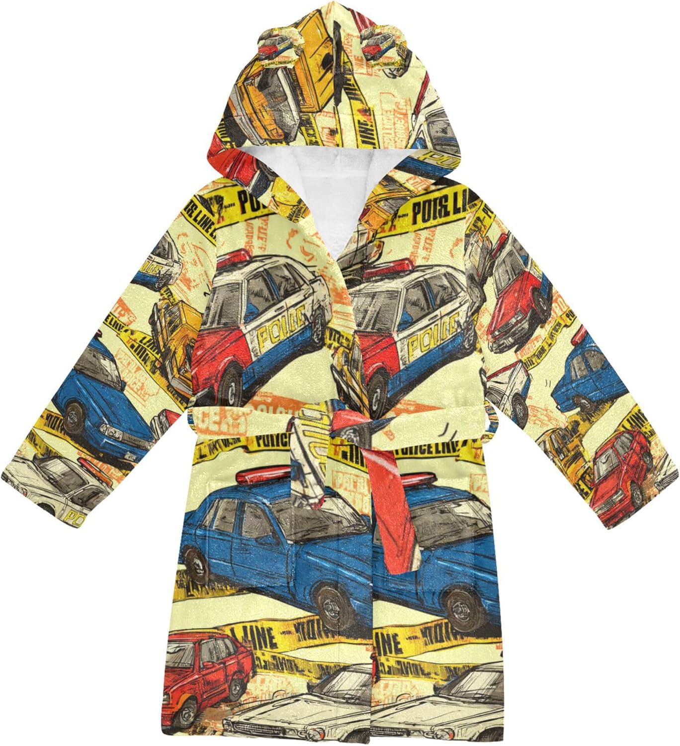 Bathrobe Hooded PJ Robe Soft Fleece Robe Pajama Sleepwears 2-12 Years