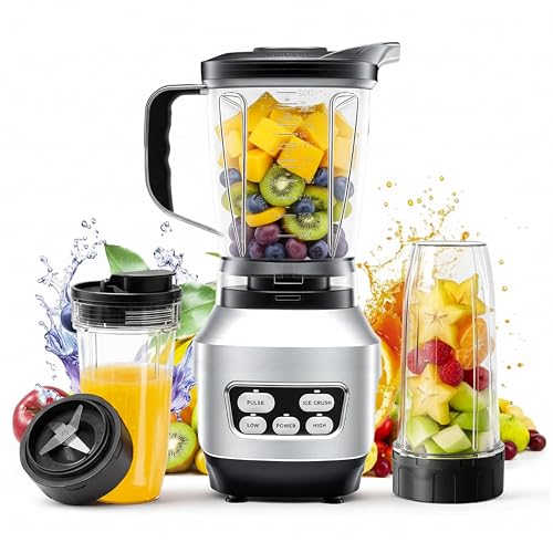 Simple Deluxe Smoothie Blender, 1200W Powerful Countertop Blenders for Kitchen,