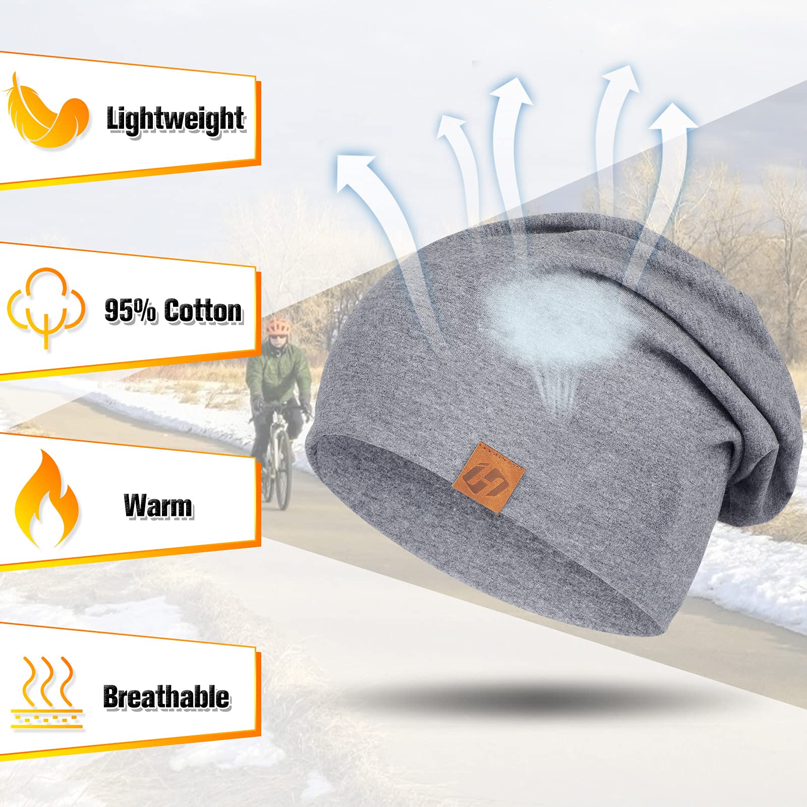 HASAGEI Berretto da donna leggero morbido unisex Slouch Beanie elastico berretto da uomo per tutte le stagioni