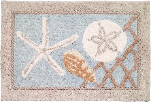Avanti Linens - Bathroom Rug, Soft & Absorbent Bath Mat, Beach Inspired Bathroom Accessories Seaglass Collection, 20" x 30"