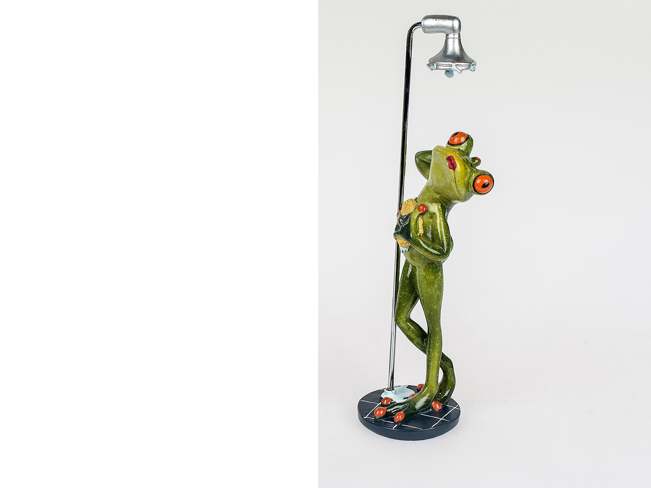 Grenouille sous la douche Formano statuette décorative originale en résine