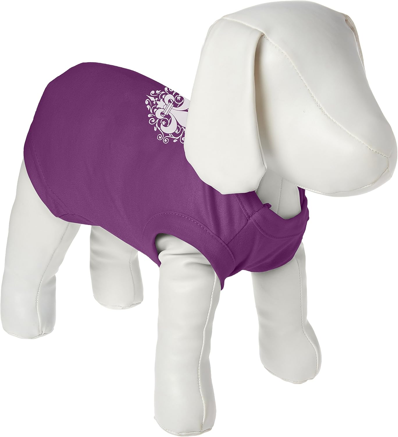 Mirage Pet Products Henna Fleur De Lis Screen Print Shirt, Medium, Purple